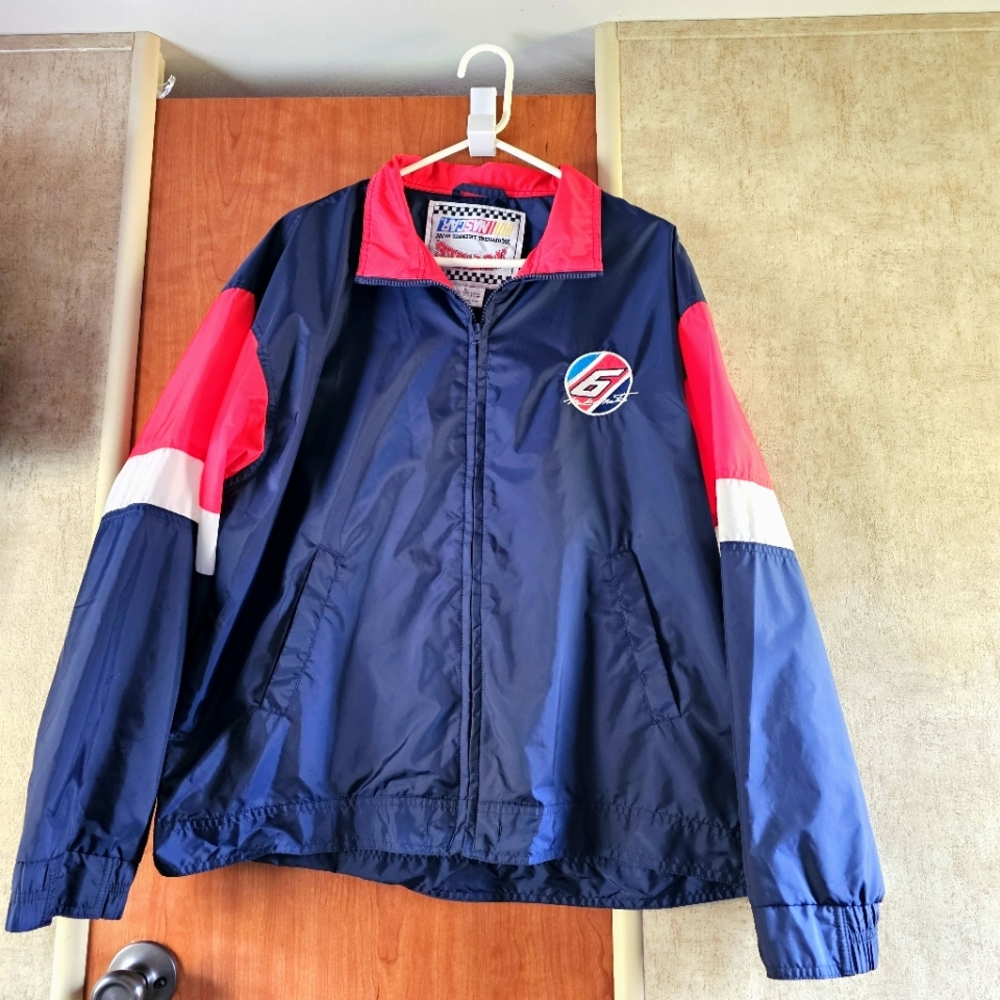 Vintage Mark Martin #6  Windbreaker Jacket Size Large